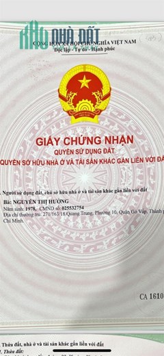 CHÍNH CHỦ CẦN BÁN GẤP CĂN NHÀ Vị Trí Đẹp tại TP Thủ Đức, TPHCM