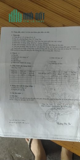 %% CHÍNH CHỦ CẦN BÁN LÔ ĐẤT CÓ VÍ TRÍ ĐẸP Ở PHƯỜNG RẠCH DỪA – TP. VŨNG TÀU – TỈNH BÀ RỊA – VŨNG TÀU.