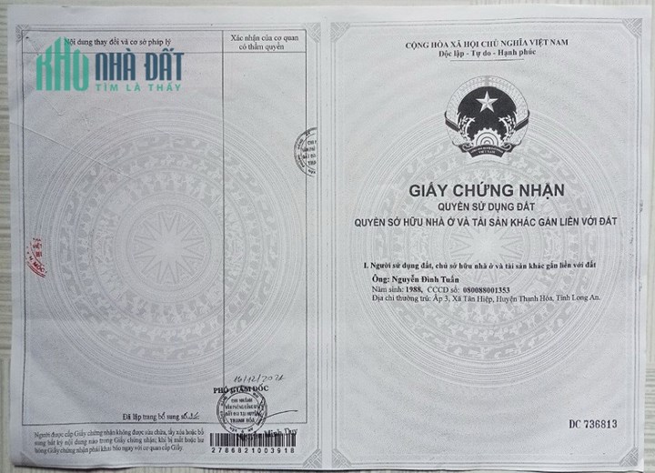 Tôi chính chủ cần bán đất tỉnh lộ 839 cách cầu Ông Bính 1km Đức Huệ, Long An