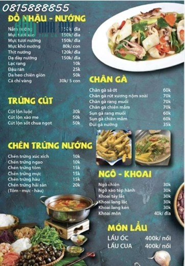 CHÍNH CHỦ SANG NHƯỢNG QUÁN ỐC NGON XUÂN HOÀ - PHÚC YÊN - VĨNH PHÚC