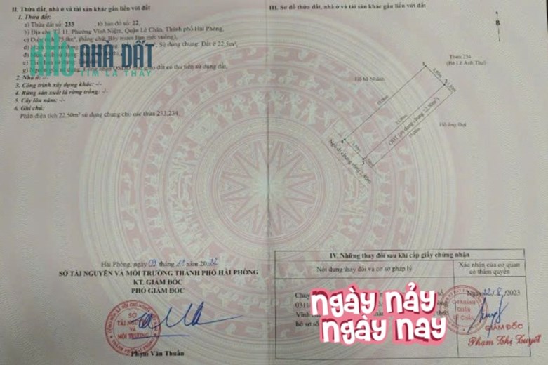 Bán đất ngõ 418 Thiên Lôi, diện tích 53m GIÁ 1.5 tỉ, lô góc cực đẹp