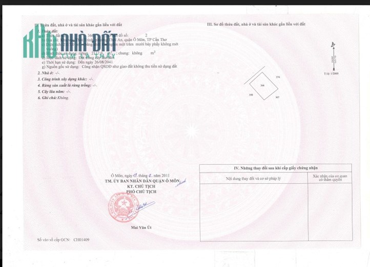 BÁN ĐẤT GIÁP TRỤC LỘ MỚI KHỞI CÔNG, P THỚI AN, Q Ô MÔN, 2117M2, GIÁ CHỈ 4TR/M2