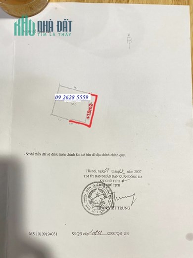 NÓNG O9 2628 5559 Bán nhà mặt phố Hồ Văn Chương 40m², nhà C4, MT 5m, giá 11.5 tỷ Đống Đa