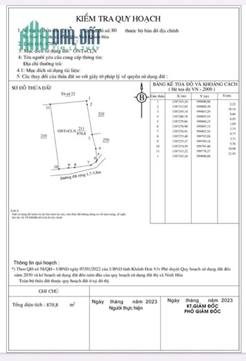 CHÍNH CHỦ BÁN NHANH LÔ ĐẤT TẠI Xã  Ninh Thọ, Ninh Hòa, Khánh Hòa - GIÁ CỰC RẺ