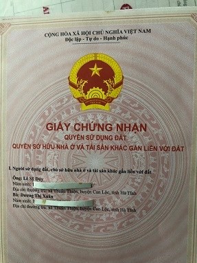 CẦN BÁN LÔ ĐẤT ĐẸP, GIÁ RẺ  HUYỆN THẠCH HÀ, TỈNH HÀ TỈNH