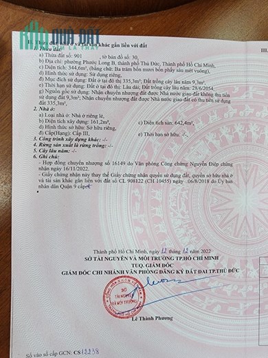 Thủ đức : Chính chủ bán chưa qua đầu tư.