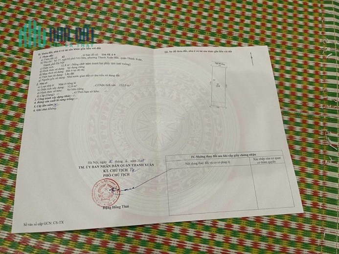 CHÍNH CHỦ CẦN BÁN NHÀ 3 TẦNG 1 TUM PHỐ VŨ HỮU – VỊ TRÍ ĐẸP.