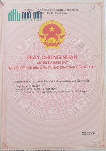 Nhà Mặt Tiền - Chính Chủ Bán Nhanh Tại Ấp 2 Tân Trạch, Cần Đước - Long An