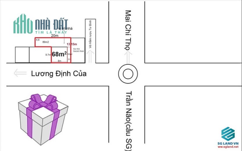 Bán lô đất đẹp mặt tiền đường Lương Định Của Q2 giá ngộp