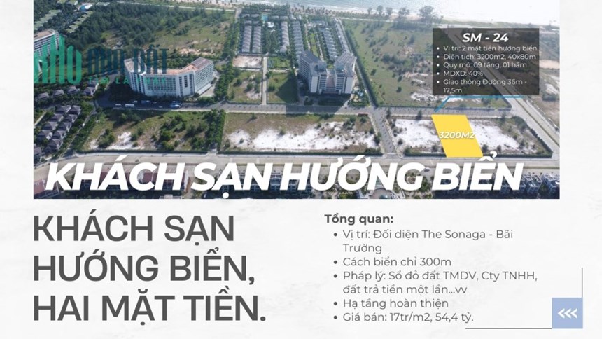 Giá Ngộp: 2.365m2 Đất xây khách sạn Hướng Biển tại Bãi Trường - Phú Quốc.