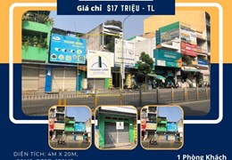 Cho thuê Nhà Mặt Tiền Lũy Bán Bích 80m2, 17 triệu, gần Ngân Hàng