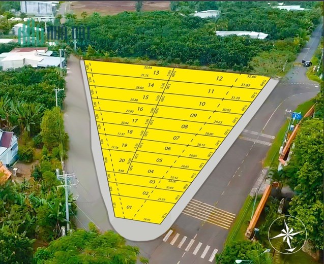 Bán nhanh miếng đất thở 2 mặt tiền đường xã Lộ 25, sát chợ Hưng Lộc. Gía 15tr/m2