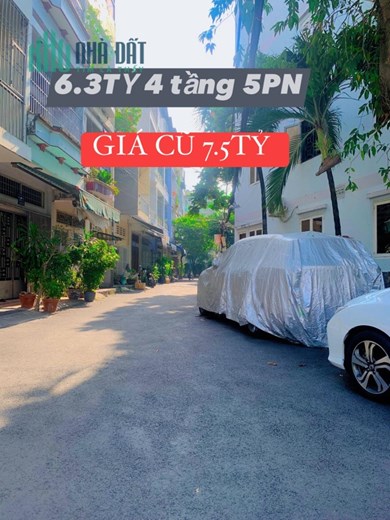 6.3ty, bán nhà 70m2, 4 tầng, 5pn, xe hơi 7 chỗ, thống nhất p11 gò vấp