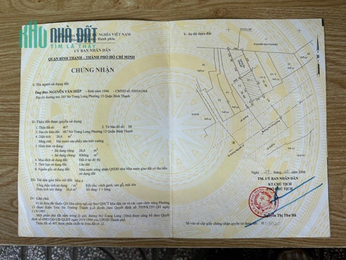 Bán nthạnhhà Mặt tiền 487 nơ trang long bình