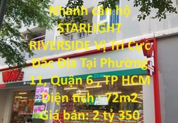 CHÍNH CHỦ Cần Bán Nhanh căn hộ STARLIGHT RIVERSIDE Vị Trí Cực Đắc Địa Tại Quận 6 - HCM