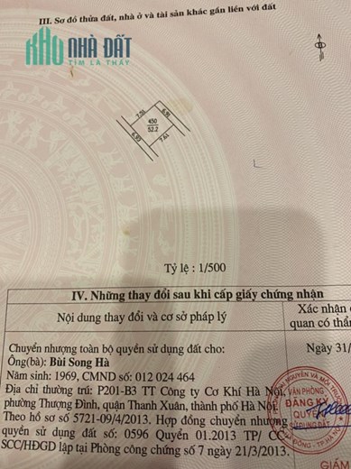 ĐẤT ĐẸP  - Chính Chủ Bán Nhanh Lô Đất VỊ TRÍ ĐẸP  Tại  Tổ 9- P Phú Lương - Hà Đông –TP Hà Nội