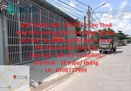 MẶT BẰNG ĐẸP- GIÁ TỐT - Cho Thuê Gấp Nhà Xưởng Mặt Tiền Rộng Tại Mỹ Xuân, TX Phú Mỹ