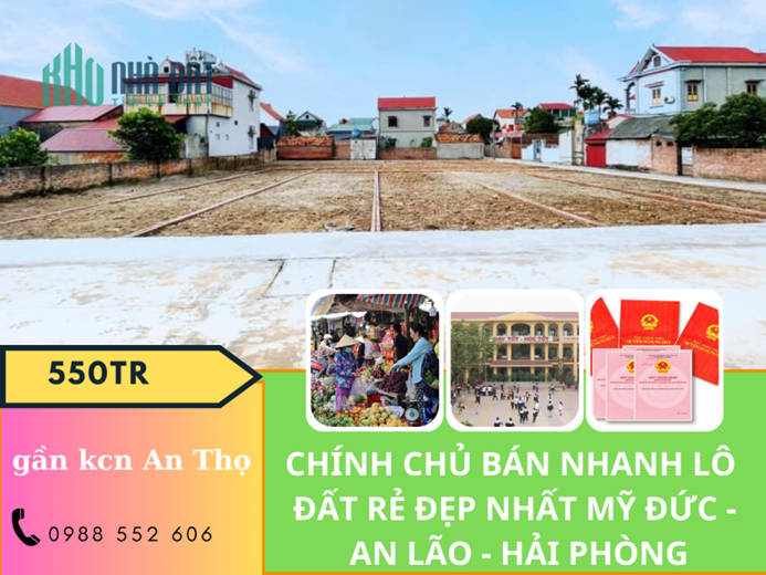 BÁN ĐẤT RẺ  TẠI CHỢ THÁI - MỸ ĐỨC - AN LÃO - HẢI PHÒNG