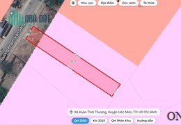 Bán đất mặt tiền Phạm Văn Sáng, ngang rộng, đã xây tường bao che, quy hoạch đất ở, Huyện Hóc Môn