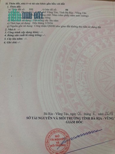 Cần bán gấp lô Đất Khu Trung tâm TP Vũng Tàu gần Bệnh viện mới