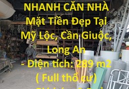 CHÍNH CHỦ BÁN NHANH CĂN NHÀ Mặt Tiền Đẹp Tại Mỹ Lộc, Cần Giuộc, Long An