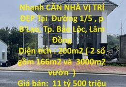 NHÀ ĐẸP -Chính Chủ Bán Nhanh CĂN NHÀ VỊ TRÍ ĐẸP Tại  Đường 1/5 P B'Lao, Tp. Bảo Lộc, Lâm Đồng