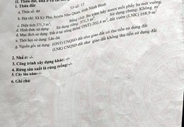 Chính chủ cần bán lô đất tại Xã Kỳ Phú-Huyện Nho Quan -Ninh Bình