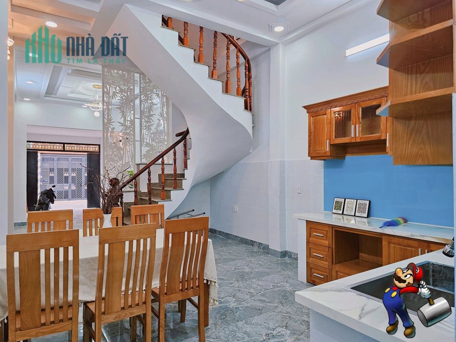 NHÀ ĐẸP ĐÓN TẾT - XE HƠI TRÁNH KHU VIP PHÂN LÔ - TÂN CHÁNH HIỆP QUẬN 12 - 3 TẦNG, 4 PN. CHỈ HƠN 5