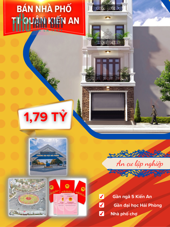 Bán nhà 3 tầng gần đại học Hải Phòng