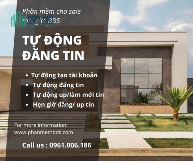 Phần mềm VBDSP ĐĂNG TIN và up tin bất động sản tự động 0961006186