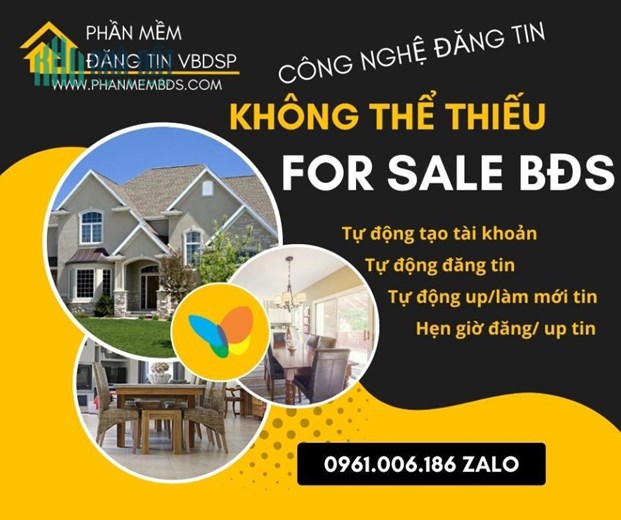 Phần mềm VBDSP ĐĂNG TIN và up tin bất động sản tự động 0961006186