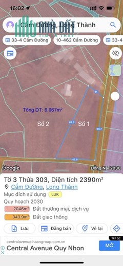 Chính chủ bán đất 2 mặt tiền đường lớn 6.967m2 gần cổng Sân Bay Long Thành và nhiều tiện ích khác.