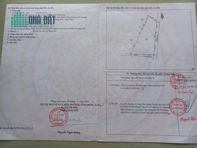 Chính chủ bán đất 2 mặt tiền đường lớn 6.967m2 gần cổng Sân Bay Long Thành và nhiều tiện ích khác.