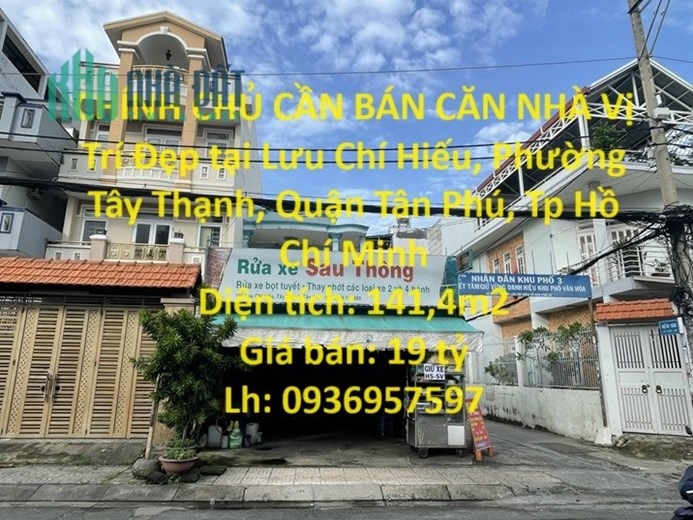 CHÍNH CHỦ CẦN BÁN CĂN NHÀ Vị Trí Đẹp tại phường Tây Thạnh, quận Tân Phú, TPHCM