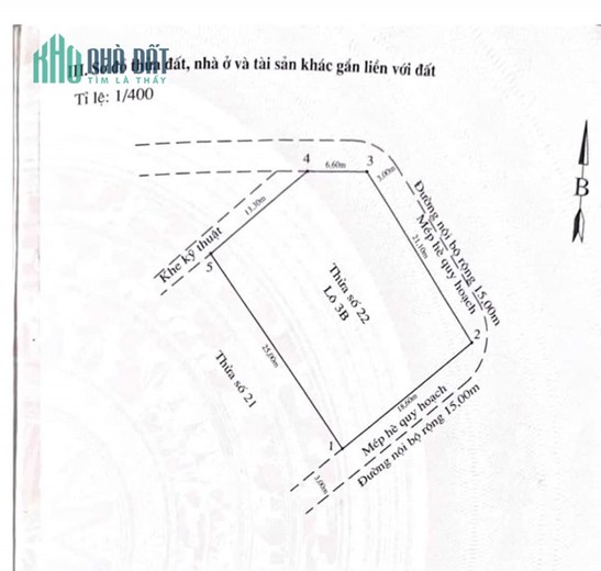 Bán lô đất 2 mặt tiền diện tích 460M tuyến 2  đường lê Hồng Phong Ngô quyền HP
