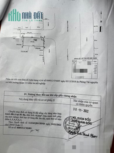 Bán Nhà Mặt Tiền Lê Thị Riêng Lô Góc không lộ giới 5×12.7 Chào 6Tỷ4 Thương Lượng