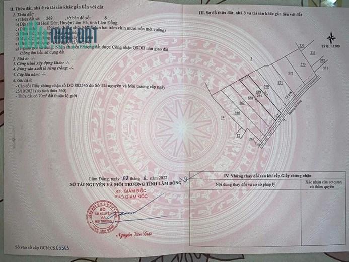 Cần Bán Đất Tại Xã Hoài Đức, Huyện Lâm Hà, Lâm Đồng
