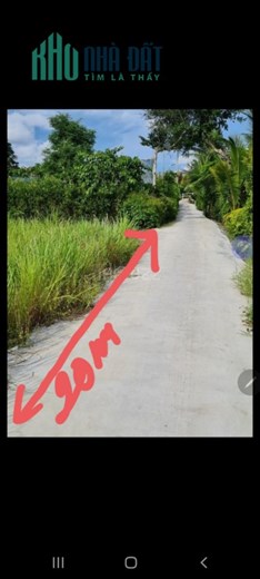 BÁN KHU ĐẤT VƯỜN , DT: 20 x 53 MẶT TIỀN ĐƯỜNG PEETONG 4m , HÒA KHÁNH ĐÔNG , ĐỨC HÒA , LONG AN. GIÁ