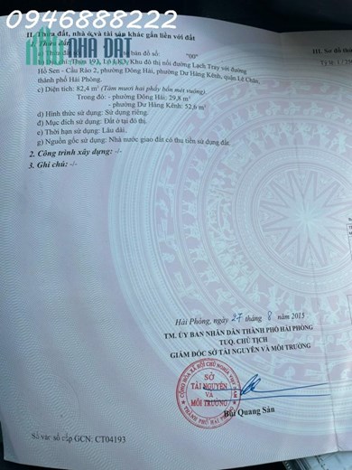 Bán lô đất ICC Quán Mau , Lạch Tray , Ngô Quyền