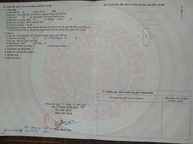 Bán đất trên đó có nhà cấp 4 mặt tiền đường mới (quốc lộ 23b),lô số 37, tại thôn Sáp Mai, xã Võng