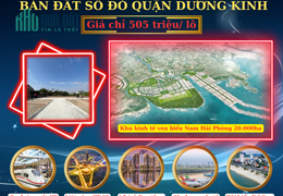 Bán đất trung tâm quận Dương Kinh sát khu tái định cư mới thành phố Hải Phòng giá 505 triệu/ lô.