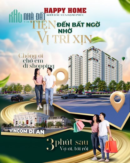 THANH TOÁN CHỈ 265 TRIỆU  SỞ HỮU NGAY CĂN HỘ CHẤT LƯỢNG CAO NGAY TRUNG TÂM TM VINCOM PLAZA DĨ AN!