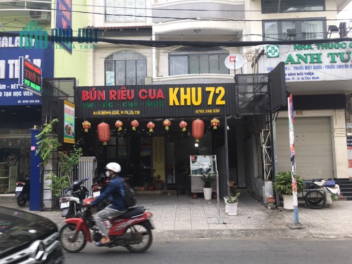 Quận Tân Bình  , Sang Rẻ Quán Ăn 89 tr ( Đầu tư 300 tr ) MT đường sầm uất, Dt : 7m x 18m,