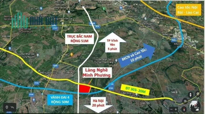 Bán vài lô đất cụm làng nghề Minh Phương, Yên Lạc. DT từ 358m2 đến hơn 1000m2