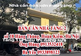 BÁN CĂN NHÀ TẦNG 2 (tầng 1 là của Nhà Nước) 18 HÀNG THÙNG, PHƯỜNG LÝ THÁI TỔ, QUẬN HOÀN KIẾM, HÀ NỘI
