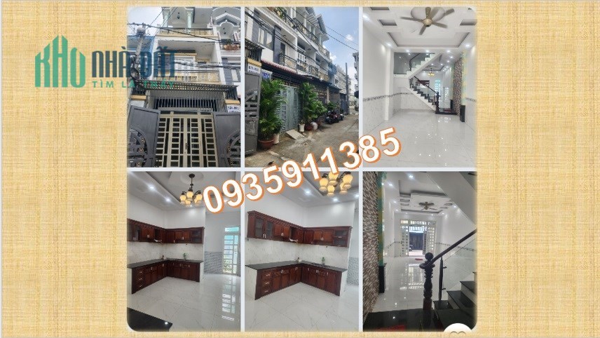 ⭐Bán nhà đúc 3 lầu 2 mặt tiền khu phố 5 Bình Hưng Hòa B, Bình Tân, HCM; 4,599tỷ; 0935911385
