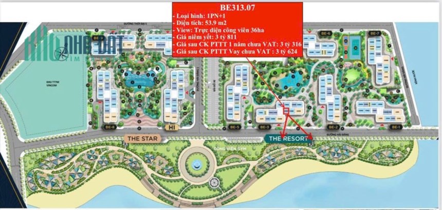 CHCC The Beverly - VHGP - View trực diện CV 36ha