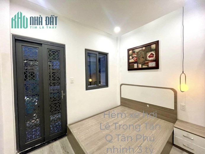 NHÀ ĐẸP TÂN PHÚ - HẺM XE HƠI  QUAY ĐẦU THÔNG TỨ PHÍA  - 2PN - 2 TẦNG - TẶNG FULL NỘI THẤT CAO CẤP