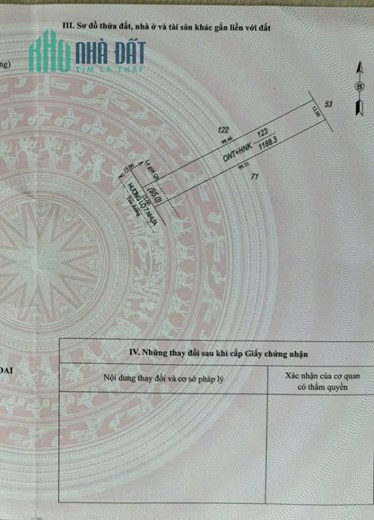 lô đất mặt tiền Hương Lộ 7, Xã Hoà Hội, Châu Thành, Tây Ninh 1,45tỷ