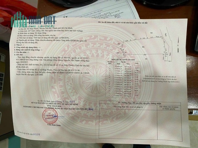 *** BÁN LÔ ĐẤT NÔNG NGHIỆP, NHÀ BÈ GIÁ THỊ TRƯỜNG ***